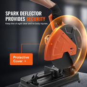 Load image into Gallery viewer, Amocart 2300W Abrasive Chop Saw 14"/355mm Blade Diameter Cut Off Saw Steel Cutting Machine 0-45° Adjustable Angle Miter Saw
