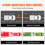 Amocart 1000/1500 lbs Distribution Hitch Load Leveling 4 Towing Tongue Distributing Hitches Kit with Sway Control for Trailer
