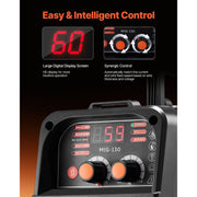 Charger l'image dans la visionneuse de galerie, SucceBuy MIG Welder 130Amp Mig Welding Machine 3-in-1 Portable Mig Welder with IGBT Inverter Technology Digital Display Screen
