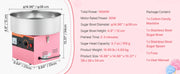 Charger l'image dans la visionneuse de galerie, Amocart Cotton Candy Machine Commercial 1000W Electric Candy Floss Maker Easy Use with 15 inch Stainless Steel Bowl
