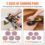SucceBuy Random Orbital Sander 350W Brushless Orbital Sander 10000PRM 6 Variable Speed Sanding Machine for Woodworking Detailing