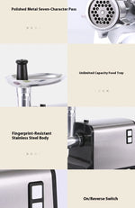 Amocart Electric Meat Mincer Chopper Heavy Duty Food Processors Kitchen Appliances Commercial Grinder Machine