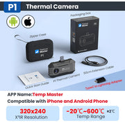 Charger l'image dans la visionneuse de galerie, Thermal Camera P1 IOS&amp; Android Phone 320*240 X³IR Resolution Infrared Thermal Imaging Camera Air Conditioning HVAC Inspection
