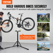 Charger l'image dans la visionneuse de galerie, Amocart Bike Repair Stand Heavy-duty Aluminum Adjustable Height Magnetic Tool Tray Telescopic Arm Foldable for Home Shops

