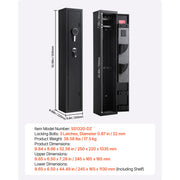 Charger l'image dans la visionneuse de galerie, Amocart Gun Safe Cold-Rolled Steel Fireproof Cabinet with Keypad &amp; Key with Magazine and Lighting Adjustable Racks for Rifles
