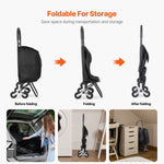 Amocart 36L 110Lbs Grocery Cart Folding Shopping Cart Hand-pulled Trolley Household Portable Storage Stair Climbing Handcart