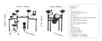 Amocart Electric Drum Set 32 Drum Kits & 480 Sounds, USB MIDI Supported 8 / 10 in Quiet Mesh+10 in Cymbals Drum Sticks Easy Use