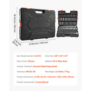Charger l'image dans la visionneuse de galerie, Amocart Socket Set 86 Pieces 3/8 1/4 1/2in Drive Socket and Ratchet Set SAE Metric Mechanic Tool Kit with Ratchet Wrench
