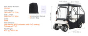 Charger l'image dans la visionneuse de galerie, Amocart Golf Cart Enclosure 420D Polyester Driving Enclosure with 4-Sided Transparent Windows 4 Passenger Club Car Cover
