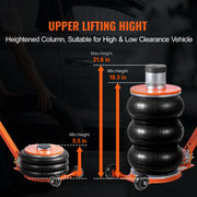 Bild in Galerie-Viewer laden, Amocart Air Jack 3/5 Ton Pneumatic Lifting Jack with Heightened Column Adjustable Handle Thick Rubber Pad for Sedan SUV Pickup
