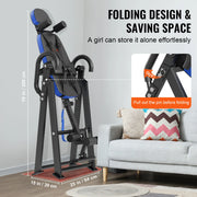 Bild in Galerie-Viewer laden, SucceBuy Inversion Table Heavy Duty Inversion Table Decompression Back Stretcher Machine Strength Training Equipment w/Headrest
