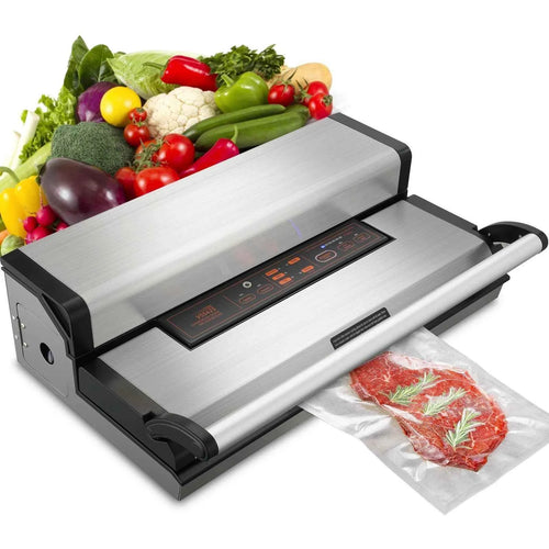Amocart Commercial Vacuum Sealer Machine Multifunction Automatic Food Packaging with Bag Roll Storage Cutter for Home Kitchen