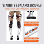 Amocart Drywall Stilts 18''-30''/36''-50'' Adjustable Aluminum Tool Stilts Protective Knee Pads Non-Slip Work Stilts for Home