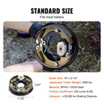 Amocart 2Pcs 3500/7000lbs Electric Trailer Brake Assembly Self-Adjusting Axle Backing Plates for Brake System Part Replacement
