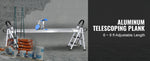 Amocart Telescoping Aluminum Work Plank 6-9 ft  500lbs Capacity 12.5 inch Width Aluminum Scaffold Plank Extension Staging Plank