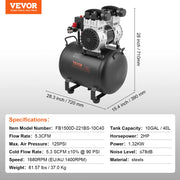 Bild in Galerie-Viewer laden, Amocart Air Compressor 750W/1450W/3000W Oil Free Air Compressor Quiet Portable Compressor Pump for Auto Repair Tire Inflation
