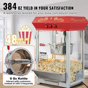 Charger l'image dans la visionneuse de galerie, Amocart 8/12Oz Electric Popcorn Maker Commercial Popper Machine  Automatic Corn Cookware with Scoop Spoon SUS304 Heating Tube
