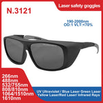 Laser Safety Glasses 190-2000nm 10600nm OD6 CO2 Laser Protection goggles 1064 532 200-2000nm IPL laser glasses Laser protection