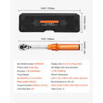 Amocart Torque Wrench Set Drive Click Torque Wrench Dual-Direction Adjustable  Mechanical Dual Range Scales Torque Wrench Kit