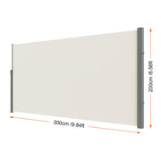 Bild in Galerie-Viewer laden, Amocart Retractable Side Awning Outdoor Privacy Polyester Water-proof Retractable Patio Screen UV 30+ Room Divider Wind Screen
