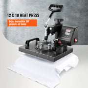 Charger l'image dans la visionneuse de galerie, Amocart 12x10 In Dual Digital Heat Press Machine 650W Swing Away 360 Degree Rotation Transfer Sublimation Printing for T-Shirt
