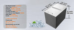 Amocart Drop in Ice Chest Stainless Steel Ice Cooler Commercial Ice Bin with Sliding Cover Outdoor Kitchen Ice Bar