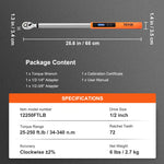 SucceBuy 3/8"1/2"Digital Torque Wrench Drive Electronic Torque Wrench Torque Wrench Kit 3.7-37/25-250ft.lb Torque Accurate Range