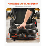 Amocart Universal Forklift Seat Tractor Suspension Seat w/ Adjustable Back Armrest Headrest& Safety Belt Fold Down Tractor Seat