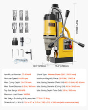 Bild in Galerie-Viewer laden, Amocart Magnetic Drill Boring Diameter Portable Electric Mag Drill Press Drilling Machine Metal Surface Industrial Improvement
