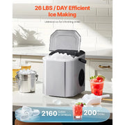 Bild in Galerie-Viewer laden, Amocart Countertop Ice Maker 9 Cubes Ready in 6 Mins 26lbs in 24Hrs Self-Cleaning Portable Ice Maker with Ice Scoop and Bask
