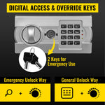 SucceBuy Electronic Safe Deposit Box Secret Hidden Piggy Bank Digital Access &Override Keys for Store Money Gun Jewelry Document