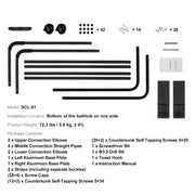Charger l'image dans la visionneuse de galerie, Amocart Hot Tub Cover Lift Spa Cover Lift Height 31.5"-41.3" Width 57"-92.5" Adjustable Installed Underneath Both Side Suitable
