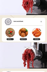 Amocart Electric Meat Mincer Chopper Heavy Duty Food Processors Kitchen Appliances Commercial Grinder Machine