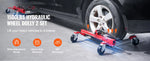 SucceBuy Wheel Dolly Heavy Duty Vehicle Positioning Ratchet Tire Jack Max Capacity 1500 Lbs Car Dolly for Car Auto Repair Moving