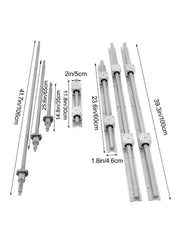 Bild in Galerie-Viewer laden, Amocart Linear Rail Ballscrew x 3 RM1605-350mm 650mm 1050mm x 2 Linear Rail Support, 12 CNC Kit Linear Shaft Optical Axis DIY
