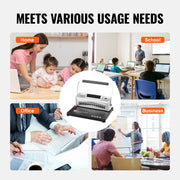 Bild in Galerie-Viewer laden, Amocart Coil Spiral Binding Machine Manual Book Maker 34-Holes Binding 120 Sheets Punch Binder w/ Adjustable Coil Binding Spine
