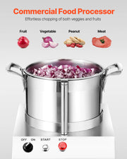 Charger l'image dans la visionneuse de galerie, Amocart 6 10 15L Food Processor &amp; Vegetable Chopper Food-Grade Stainless Steel Food Processor Chopper w/2 Extra S-Curve Blade

