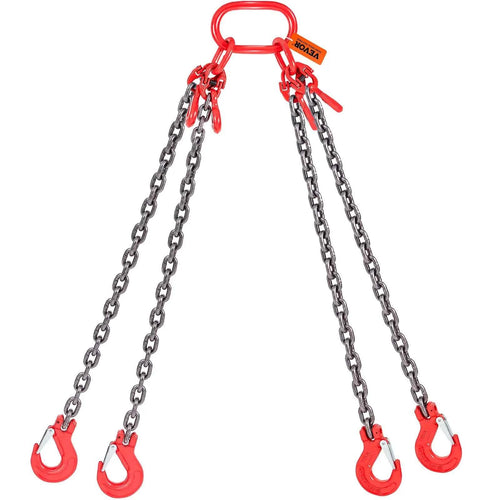 Amocart Chain Sling 5/16in X 5 Ft Lifting Chains with Hooks G80 Engine Chain Hoist Lifts Lifting Sling Chains for Engine Hoist