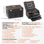 SucceBuy Mechanics Tool Set and Socket Set 1/4"3/8"1/2" Drive Deep and Standard Sockets 450 Pcs SAE and Metric Mechanic Tool Kit