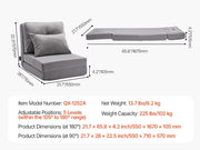 Charger l'image dans la visionneuse de galerie, Amocart Floor Chair Recycled Foam Folding Sofa Chair Multifunctional Floor Chair with Back Support Ideal for Sleeping Reading
