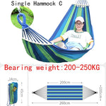 Outdoor Canvas Camping Hammock Anti Rollover Portable Thicken Fabric Single/Double Hammock with Carry Bag for Patio, Backyard