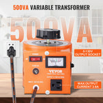 SucceBuy 500VA-3000VA Auto Variable Voltage Transformer 4 Extra Fuse 110V Input 0-130V Output AC Voltage Regulator Power Supply