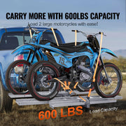 Bild in Galerie-Viewer laden, Amocart Motorcycle Carrier 2-Bike 600LBS Aluminum Motorcycle Carrier Hitch Mount, Loading Ramp Scooter Dirt Bike Trailer Hauler
