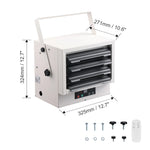 SucceBuy Electric Garage Heater Digital Fan Forced Wall with Remote Control Overheat Protection Hardwired Heater  for Workshop