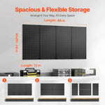 Amocart 24"x12" 2/3/4pcs Metal Pegboard Panels Steel Wall Tools Organizer Garage Storage Peg Panel for Workbench Office Craft