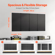 Bild in Galerie-Viewer laden, Amocart 24"x12" 2/3/4pcs Metal Pegboard Panels Steel Wall Tools Organizer Garage Storage Peg Panel for Workbench Office Craft
