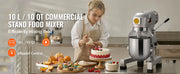 Charger l'image dans la visionneuse de galerie, Amocart 10L/14L/28.5L/18.7L Commercial Food Mixer Commercial Stand Mixer with 3 Adjustable Speeds 550W 1100W Dough Mixer
