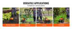 Amocart 12 Amp Electric Tiller 18" Tilling Width 3.94" Tilling Depth Corded Electric Tiller/Cultivator Steel Mn Tines Rototille