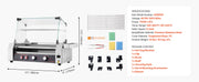 Bild in Galerie-Viewer laden, Amocart 5 7 11 Rollers Hot Dog Roller Stainless Steel Sausage Grill Cooker Commercial Hot Dog Machine with Dual Temp Control
