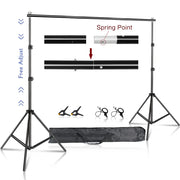 Load image into Gallery viewer, 2.6x3M/8.5x10ft Photo Video Studio Backdrop Background Stand, Adjustable Telescopic Background Support System with Carry Bag
